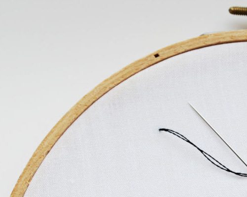 Starting a satin stitch