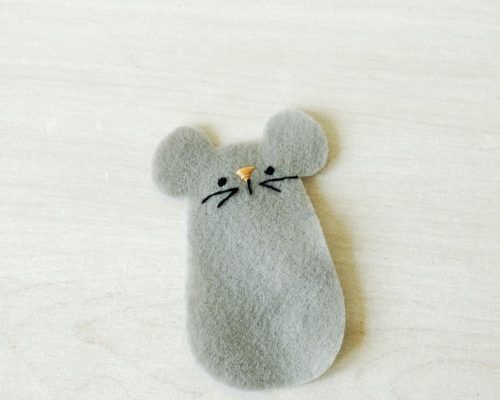 cut out felt mouse