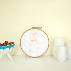 free bunny embroidery pattern