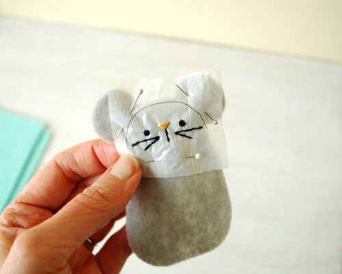 how to transfer embroidery pattern to felt